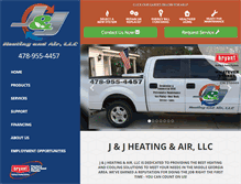 Tablet Screenshot of jjairconditioning.com